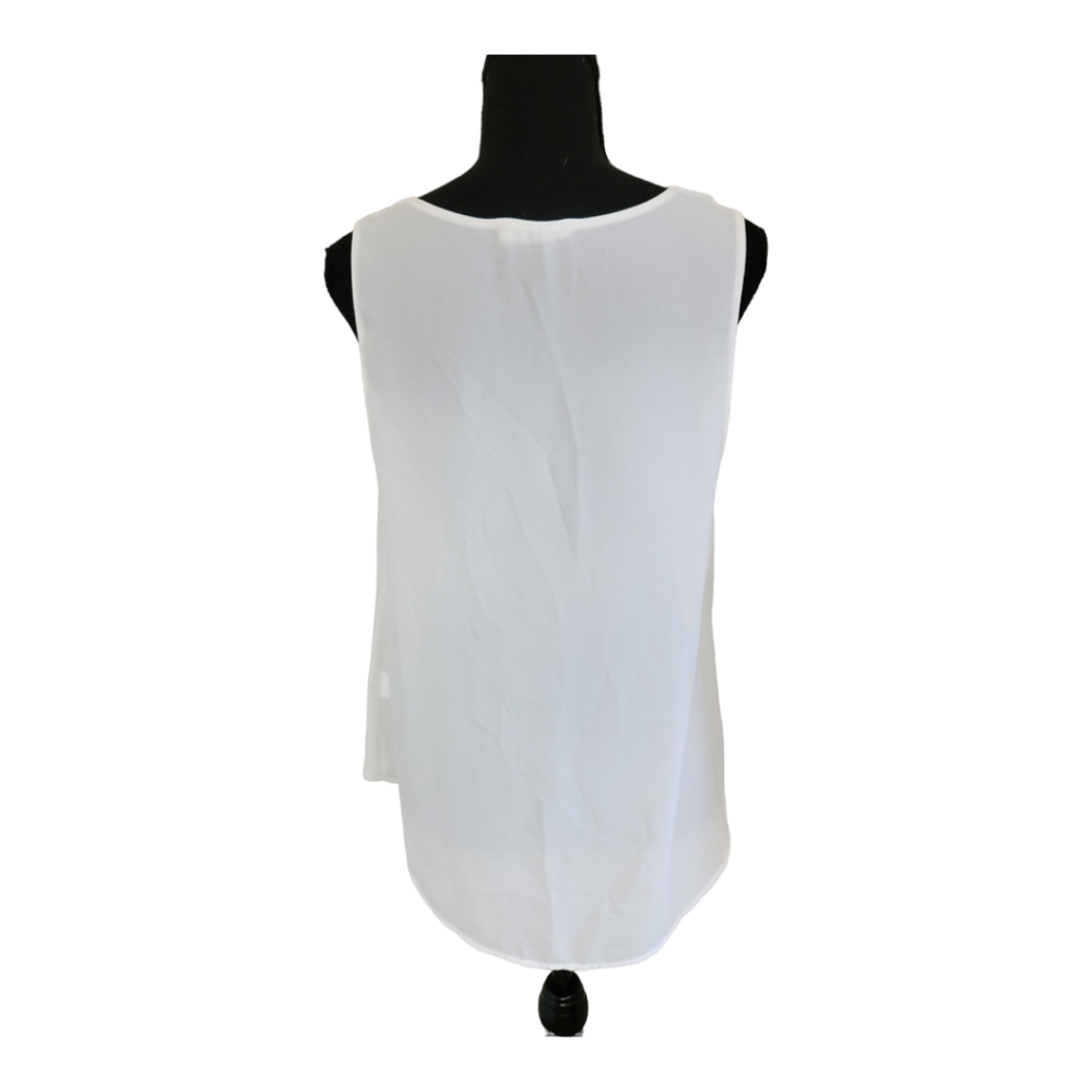 LUSH white sleeveless shell with fabric loop detail - Picture 2 of 5